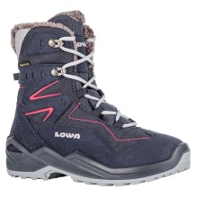 Lowa Winterstiefel Lino GTX High (Veloursleder/Textil, wasserdicht) 2025 navyblau/fuchsia Kinder