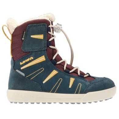 Lowa Winterstiefel Lucy 2 High GTX (Veloursleder/Textil, wasserdicht) navyblau/rot Kinder