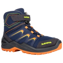 Lowa Winterschuhe Maddox Warm Mid GTX (Textil/Synthetik, wasserdicht) 2025 navyblau/orange Kinder