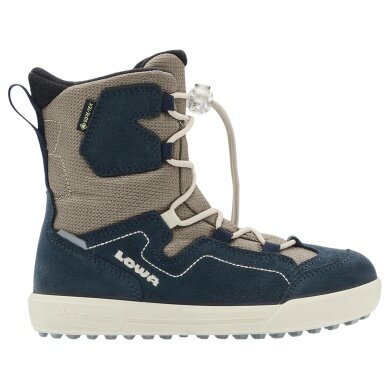 Lowa Winterstiefel Raik 2 High GTX (Veloursleder/Textil, wasserdicht) navyblau/dune Kinder