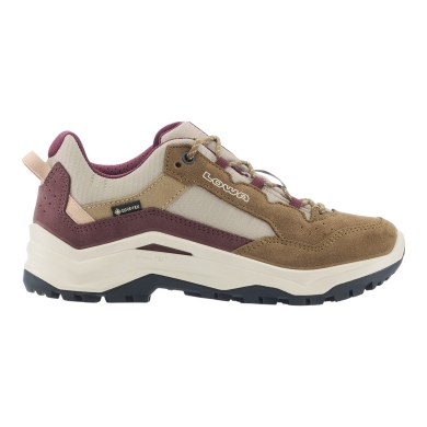 Lowa Wanderschuhe Ventierra LO GTX (Veloursleder/Textil, wasserdicht) desertbraun/pfirsichrosa Damen