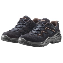 Lowa Wanderschuhe Sirkos Evo Low GTX (Veloursleder/Textil, wasserdicht) navyblau/braun Herren