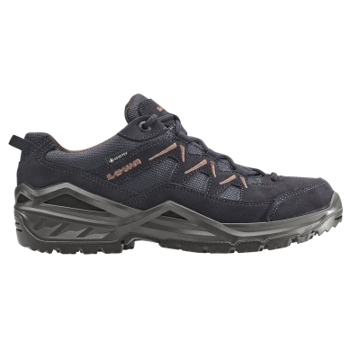 Lowa Wanderschuhe Sirkos Evo Low GTX (Veloursleder/Textil, wasserdicht) navyblau/braun Herren