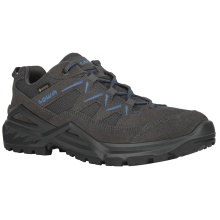 Lowa Wanderschuhe Sirkos Evo Low GTX (Veloursleder/Textil, wasserdicht) grau/blau Herren