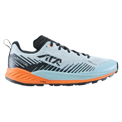 Lowa Trail-Laufschuhe Amplux 2 (Synthetik, Leichtigkeit) nebelblau/orange Herren