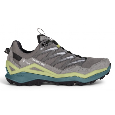 Lowa Wanderschuhe Maddox Pro Low GTX (Fast-Hiking, Textil/Synthetik, wasserdicht) grau/farn Herren