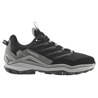 Lowa Wanderschuhe Maddox Pro Low GTX (Fast-Hiking, Textil/Synthetik, wasserdicht) schwarz/grau Herren