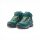 Lowa Wanderschuhe Maddox Pro Mid GTX Velcro Junior (Textil/Veloursleder, Klett­ver­schluss, wasserdicht) petrolgrün/limone Kinder