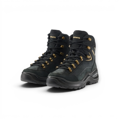 Lowa Wanderschuhe Renegade Evo Mid GTX (All-Terrain, Nubukleder, wasserdicht) schwarz/champagner Damen