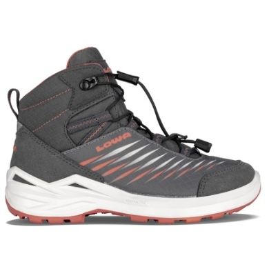 Lowa Wanderschuhe Zirrox II GTX MID Junior (Multifunktion, wasserdicht) graphitegrau/korallrot Kleinkinder
