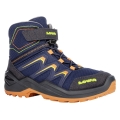 Lowa Winterschuhe Maddox Warm Mid GTX (Textil/Synthetik, wasserdicht) 2024 navyblau/orange Kleinkinder