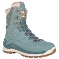 Lowa Winterstiefel Calceta EVO GTX (Veloursleder, wasserdicht) eisblau/taupebraun Damen