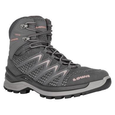 Lowa Wander-Travelschuhe Innox Pro Mid GTX (All-Terrain, Synthetik/Textil, wasserdicht) 2025 anthrazitgrau/rose Damen