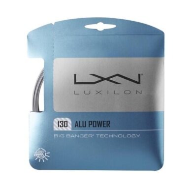 Luxilon Tennissaite Alu Power 1.30 (Haltbarkeit+Power) silber 12m Set