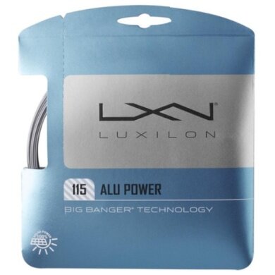 Luxilon Tennissaite Alu Power 1.15 (Haltbarkeit+Power) silber 12m Set