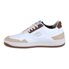 MoEa Sneaker Gen1 - Suede White & Brown - weiss/beige/braun