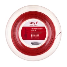MSV Tennissaite Focus Hex Plus 38 (Haltbarkeit+Spin) rot 200m Rolle