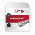 MSV Tennissaite Focus Hex (Haltbarkeit+Spin) schwarz 12m Set