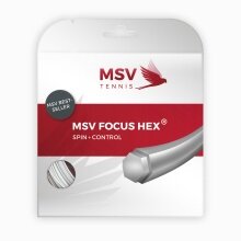 Besaitung mit Tennissaite MSV Focus Hex (Haltbarkeit+Spin) weiss