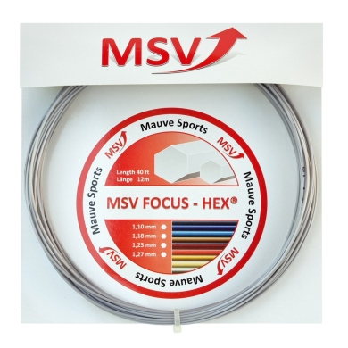Besaitung mit Tennissaite MSV Focus Hex silber