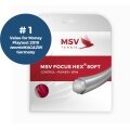 MSV Tennissaite Focus Hex Soft 1.25 (Haltbarkeit+Kontrolle+Power+Spin) rot 12m Set