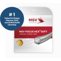 MSV Tennissaite Focus Hex Soft 1.20 (Haltbarkeit+Kontrolle+Power+Spin) gelb 12m Set