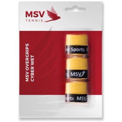 MSV Overgrip Cyber Wet 0.6mm (Schweissabsorption/Haltbarkeit) gelb 3er