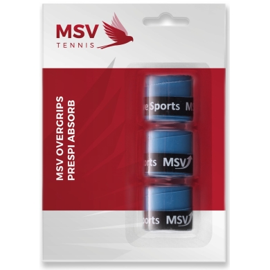 MSV Overgrip Prespi Absorb 0.6mm (Schweissabsorption/Komfort) blau 3er