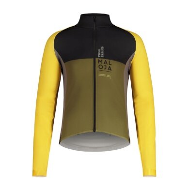 Maloja Fahrradjacke CagnoM Cycle Jacket (schnelltrocknend, elastisches Thermopile-Material) gelb/grün Herren