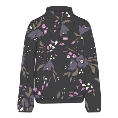 Maloja Fleecepullover MeltinaM (Half Zip, atmungsaktiv) schwarz/blume Damen