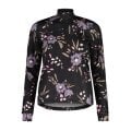 Maloja Halfzip-Langarmshirt SawangM Adventure Midlayer Shirt (warm, 4-Wege-Stretch) schwarz/blume Damen
