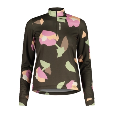Maloja Halfzip-Langarmshirt SawangM Adventure Midlayer Shirt (warm, 4-Wege-Stretch) braun/bunt Damen