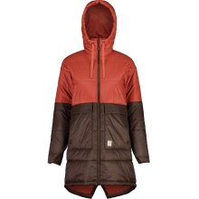 Maloja Wintermantel BerraM Urban Puffer Coat (winddicht, warm, leicht, wasserabweisend) rot/braun Damen