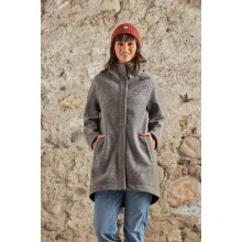 Maloja Wintermantel LupiciaM Urban Alpine Wool Coat (mit Kapuze, Bonded Wool, warm) grau Damen