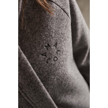 Maloja Wintermantel LupiciaM Urban Alpine Wool Coat (mit Kapuze, Bonded Wool, warm) grau Damen