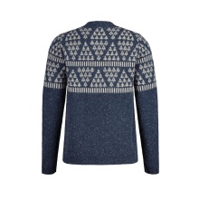 Maloja Pullover (Sweater) LarinM Knit Sweater (Lambswool, Fair Isle-Muster) dunkelblau Herren