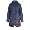 Maloja Wintermantel MarcenaM Urban Puffer Coat (winddicht, Primaloft® Bio Wattierung) dunkelblau/orange Damen