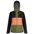 Maloja Softshelljacke OvaroM Alpine - winddicht, wasserabweisend - schwarz/khaki/orange Damen