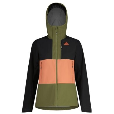 Maloja Softshelljacke OvaroM Alpine - winddicht, wasserabweisend - schwarz/khaki/orange Damen