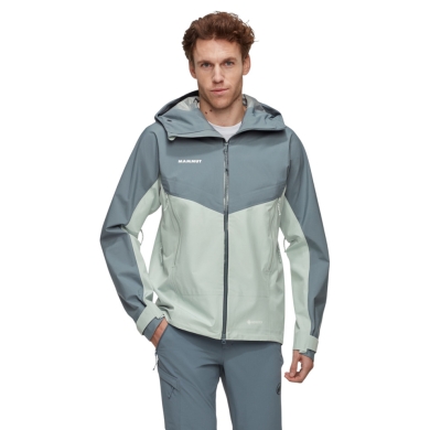 Mammut Ganzjahres-Wanderjacke Crater IV Hardshell Hooded (3-Lagen, wasserdicht, strapazierfähig) grau Herren