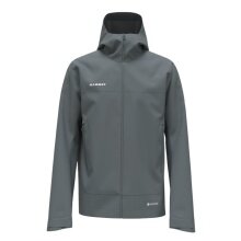 Mammut Hardshell-Wanderjacke Crater Light HS Hooded (wasserdicht, atmungsaktiv) grau Herren