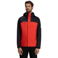 Mammut Hardshell-Wanderjacke Microlayer 2.0 HS Hooded (2.5-Lagen, atmungsaktiv) schwarz/rot Herren