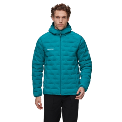 Mammut Isolations-Winterjacke Sander Insulated Hooded (wärmend dank Kunstfaserfüllung) tealblau Herren