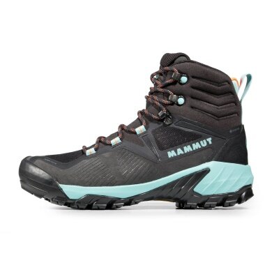 Mammut Wanderschuhe Sapuen High GTX (Veloursleder, wasserdicht) schwarz/frostyblau Damen