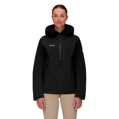 Mammut Wanderjacke Alto Guide Hardshell Hooded (atmungsaktiv, wasserdicht, PFC-frei) schwarz Damen