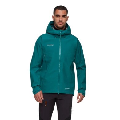 Mammut Ganzjahres-Wanderjacke Crater IV Hardshell Hooded (3-Lagen, wasserdicht, strapazierfähig) tealgrün Herren