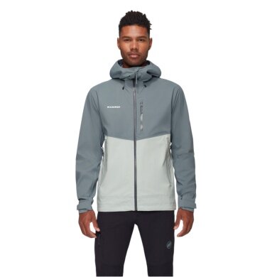 Mammut Wanderjacke Alto Guide Hardshell Hooded (atmungsaktiv, wasserdicht, PFC-frei) silber/grau Herren
