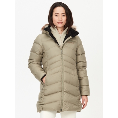 Marmot Wintermantel Montreal Coat (Daunenfüllung, Fleece-Fütter, robust, wasserabweisend) vetivergrau Damen