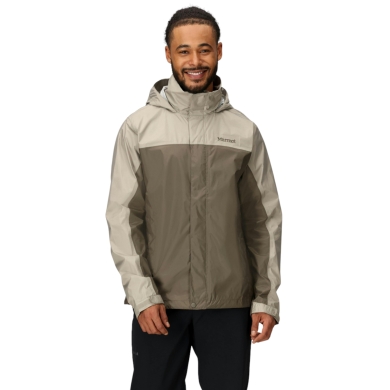 Marmot Wanderjacke-/Regenjacke PreCip Eco (wasserdicht, atmungsaktiv, PFC-frei) 2025 grau/beige Herren
