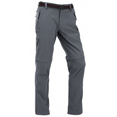 Maul Wanderhose Ontario II 2in1 Zipp off - lange Hose+Bermuda - grau Herren
